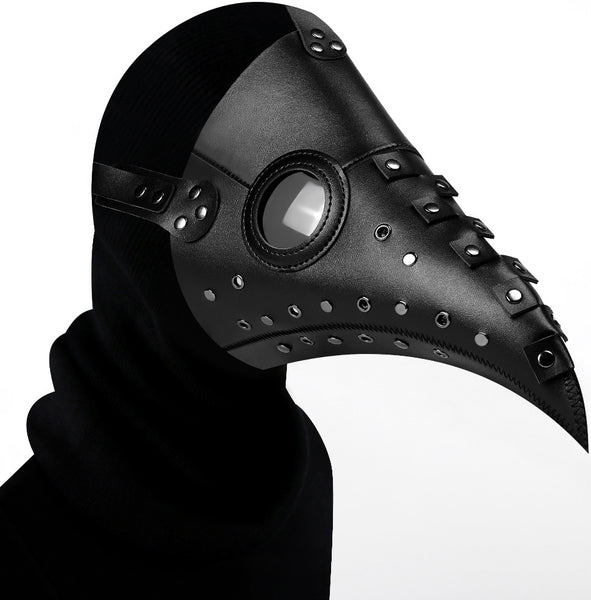 DEEPKEE original nubuck handmade full-grain genuine leather cowhide bag Outfit Steampunk Bird Mask Cosplay Masquerade Mask #FPBM030