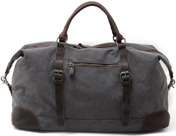 DEEPKEE original nubuck handmade full-grain genuine leather cowhide bag Leather Canvas Travel Handbag Canvas Duffle Bag #82056K