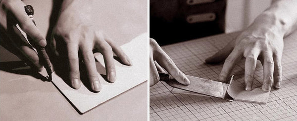 DEEPKEE original nubuck handmade full-grain genuine leather cowhide bag DIY Leather Wallet - Handmade Material Kit No.DC005