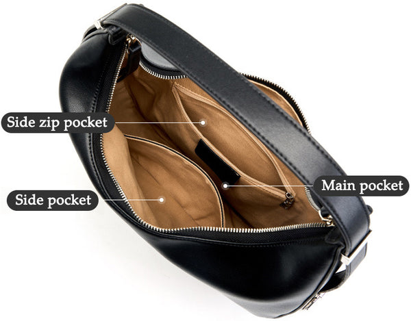 DEEPKEE original nubuck handmade full-grain genuine leather cowhide bag Handmade Leather Simple Style Underarm Bag #2782