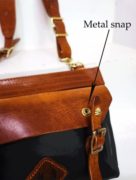 DEEPKEE original nubuck handmade full-grain genuine leather cowhide bag Vegetable Tanned Leather Unisex Satchel Bag #674