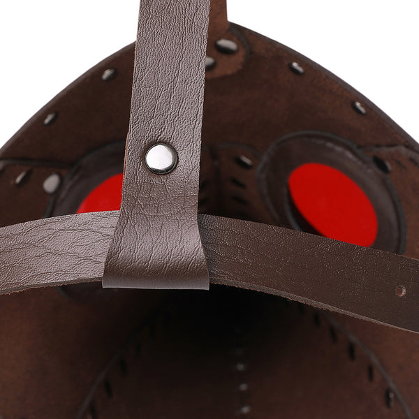 DEEPKEE original nubuck handmade full-grain genuine leather cowhide bag Deepkee Plague Doctor Bird Mask Headgear Novelty Masks #FPBM080