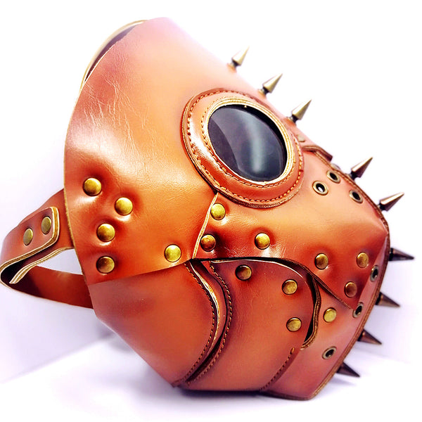 DEEPKEE original nubuck handmade full-grain genuine leather cowhide bag DEEPKEE Gothic Steampunk Pumpkin Devil Mask #FHG65010