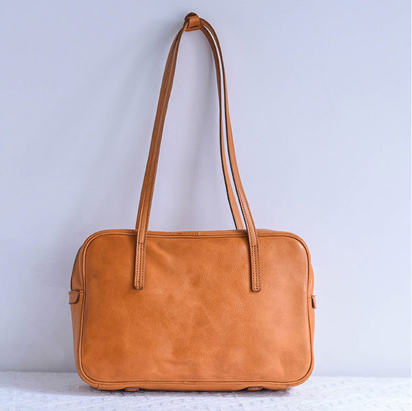 DEEPKEE original nubuck handmade full-grain genuine leather cowhide bag Original Vegetable Tanned Cowhide Niche Shoulder Armpit Bag Handbag Replica handbag. #19133