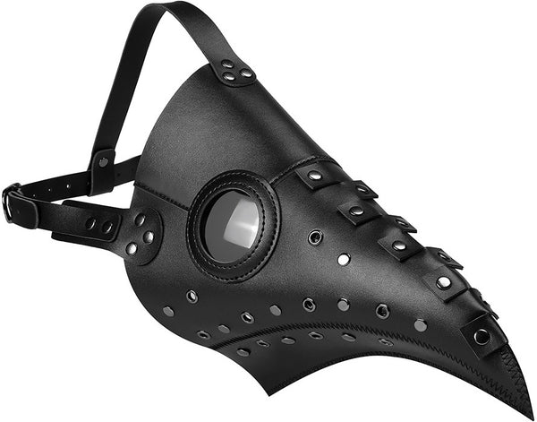 DEEPKEE original nubuck handmade full-grain genuine leather cowhide bag Outfit Steampunk Bird Mask Cosplay Masquerade Mask #FPBM030