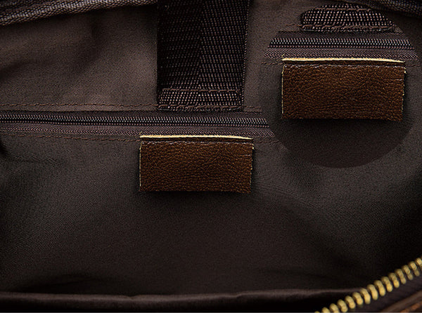 DEEPKEE original nubuck handmade full-grain genuine leather cowhide bag DEEPKEE LEATHER | 14 inch business briefcase No.2019A&2099