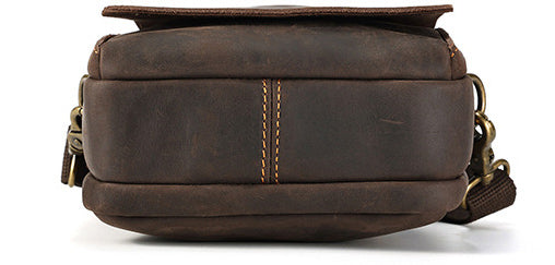 DEEPKEE original nubuck handmade full-grain genuine leather cowhide bag Best Leather Vertical Handbag Side Bag Messenger Bag #6567