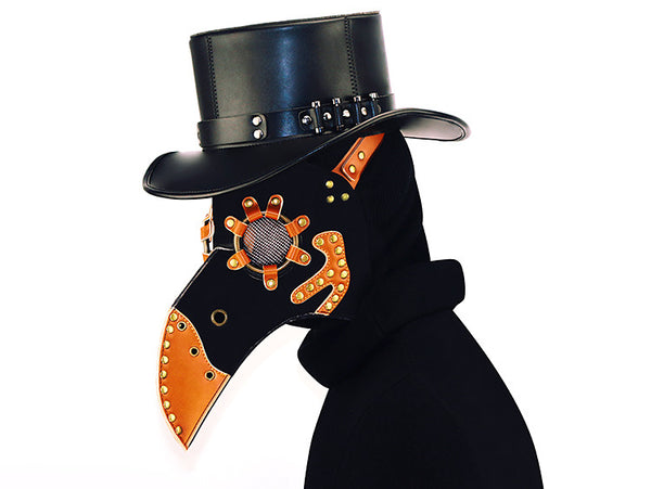 DEEPKEE original nubuck handmade full-grain genuine leather cowhide bag PLAGUE DR. STEAMPUNK #HG65007