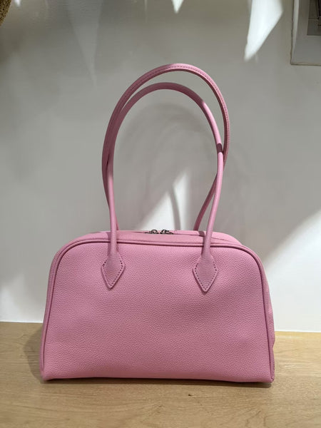 DEEPKEE original nubuck handmade full-grain genuine leather cowhide bag DEEPKEE 手工真皮保齡球包 togo波士頓包 枕頭包 MN24101801號