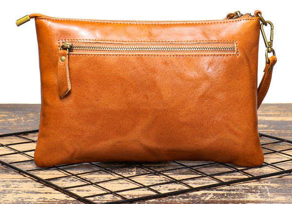 DEEPKEE original nubuck handmade full-grain genuine leather cowhide bag DEEPKEE Handmde Leather Slim Clutch Wallet Wristlet Purse #75022