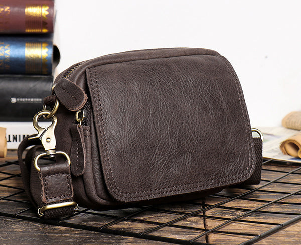 DEEPKEE original nubuck handmade full-grain genuine leather cowhide bag The Satchel Bag #S1242-1