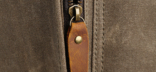 DEEPKEE original nubuck handmade full-grain genuine leather cowhide bag Deepkee Retro Travel Canvas Backpack #5191_1