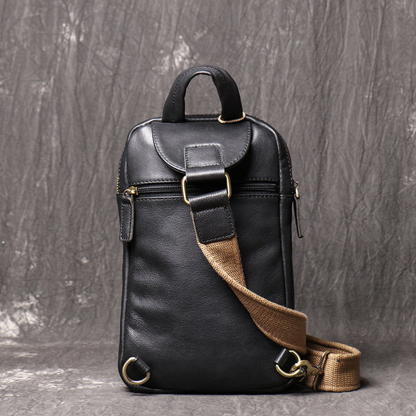 DEEPKEE original nubuck handmade full-grain genuine leather cowhide bag Aubrey Sling Bag No.9843