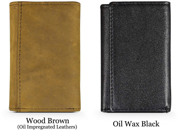 DEEPKEE original nubuck handmade full-grain genuine leather cowhide bag DEEPKEE Handmade Leather Trifold Key Wallet #KZ230