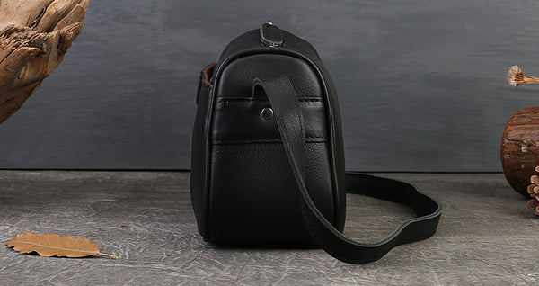 DEEPKEE original nubuck handmade full-grain genuine leather cowhide bag Unisex Leather Boston Bag No.9096