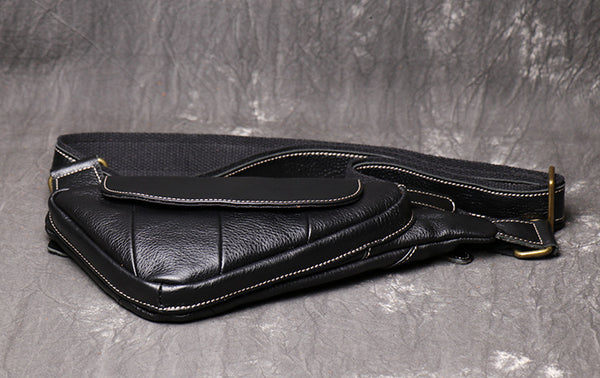 DEEPKEE original nubuck handmade full-grain genuine leather cowhide bag Handmade sling bag No.30036