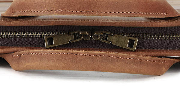 DEEPKEE original nubuck handmade full-grain genuine leather cowhide bag DEEPKEE genuine leather multifunctional briefcase 15.6 inch men's bag #2220