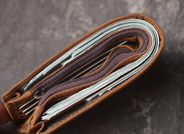 DEEPKEE original nubuck handmade full-grain genuine leather cowhide bag DEEPKEEE HANDMADE | Jock Crazy Horse Leather Bifold Wallet No.198_3