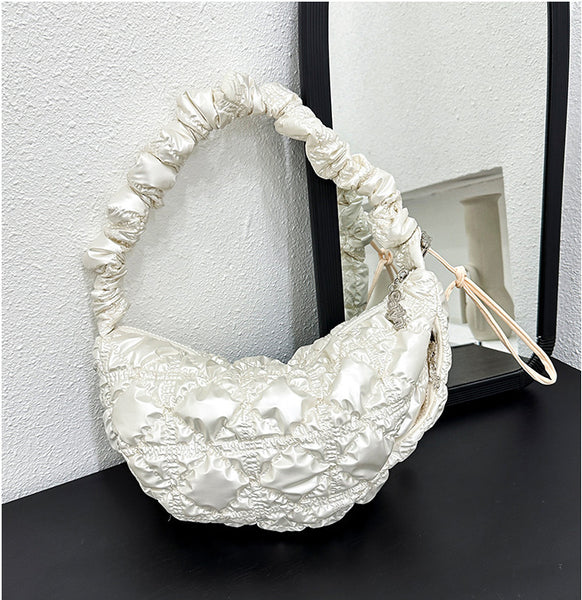 DEEPKEE original nubuck handmade full-grain genuine leather cowhide bag Gnocchi Bag Cross-Body Cozy Bag 雲朵包 WXQ-2