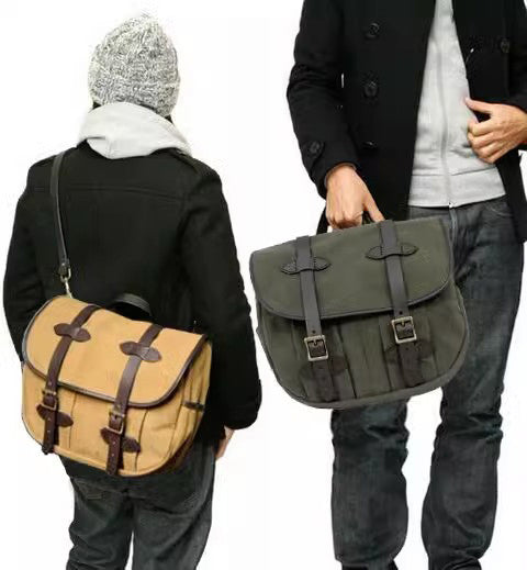 DEEPKEE original nubuck handmade full-grain genuine leather cowhide bag Portable Cycling Messenger Bags #70232