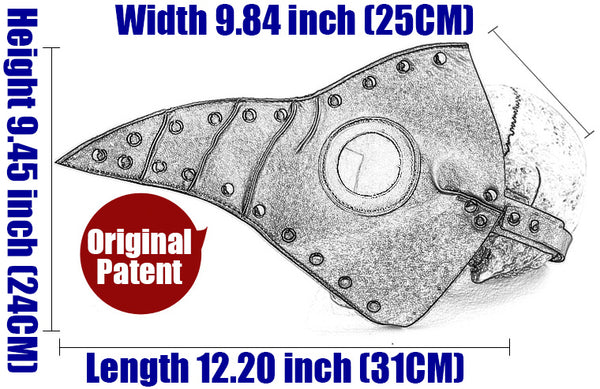 DEEPKEE original nubuck handmade full-grain genuine leather cowhide bag Deepkee Halloween Plague Long Bird Beak Doctor Ball Masks #HG074