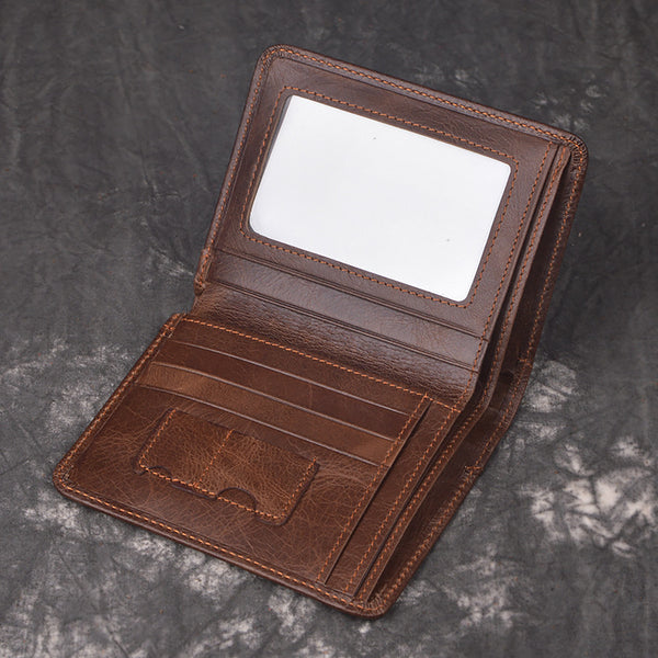 DEEPKEE original nubuck handmade full-grain genuine leather cowhide bag DEEPKEE LEATHER | Soft Cowhide Wallet No.1989