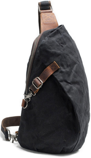 DEEPKEE original nubuck handmade full-grain genuine leather cowhide bag Batik Fabric canvas&Cowhide Dumpling-shape sling bag #82040K