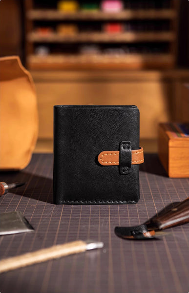 DEEPKEE original nubuck handmade full-grain genuine leather cowhide bag DIY Leather Wallet - Handmade Material Kit No.DC005