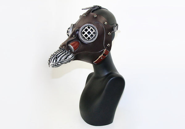DEEPKEE original nubuck handmade full-grain genuine leather cowhide bag Steampunk Plague Bird Beak Doctor Mask #HG104