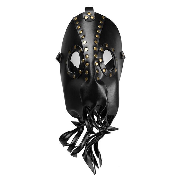 DEEPKEE original nubuck handmade full-grain genuine leather cowhide bag Steampunk Octopus Plague Doctor Masks #PBM008