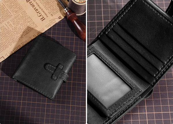 DEEPKEE original nubuck handmade full-grain genuine leather cowhide bag DIY Leather Wallet - Handmade Material Kit No.DC005