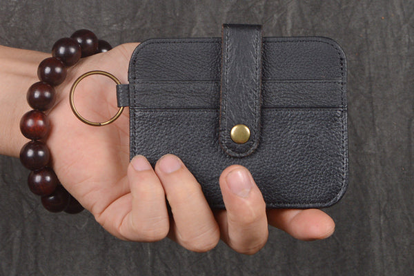 DEEPKEE original nubuck handmade full-grain genuine leather cowhide bag DEEPKEEE HANDMADE | Aged Style Basic Card Holder No.J032