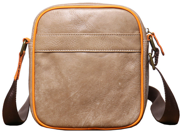 DEEPKEE original nubuck handmade full-grain genuine leather cowhide bag The Two Tone Satchel Bag #1775