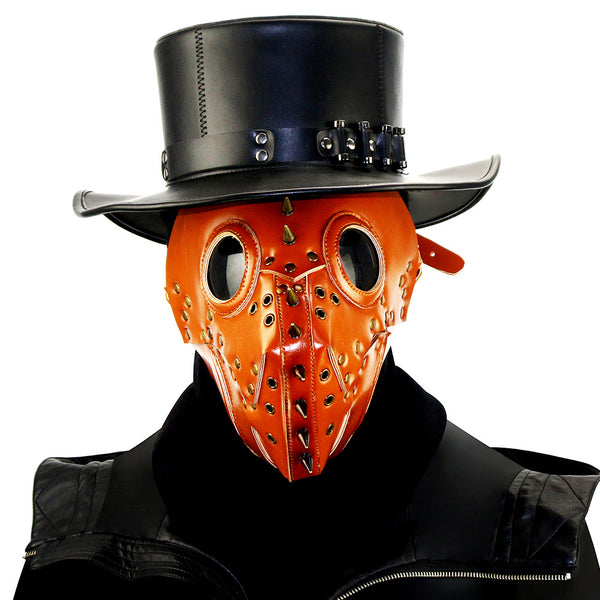 DEEPKEE original nubuck handmade full-grain genuine leather cowhide bag DEEPKEE Gothic Steampunk Pumpkin Devil Mask #FHG65010