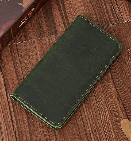 DEEPKEE original nubuck handmade full-grain genuine leather cowhide bag The Long Wallet #2043