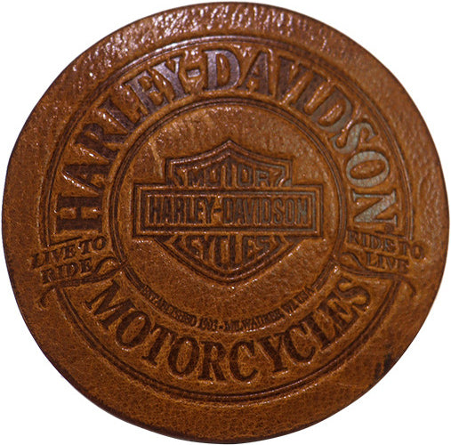 DEEPKEE original nubuck handmade full-grain genuine leather cowhide bag Cowhide Coffee Coaster, motorcycle style tea coaster #487841