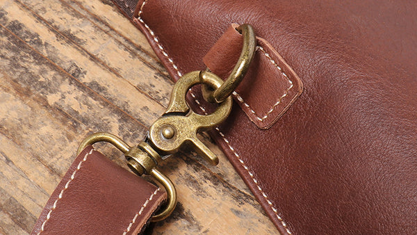 DEEPKEE original nubuck handmade full-grain genuine leather cowhide bag The DEEPKEE Crossbody Messenger Bag #1039