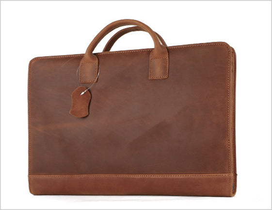 DEEPKEE original nubuck handmade full-grain genuine leather cowhide bag DEEPKEE genuine leather multifunctional briefcase 15.6 inch men's bag #2220