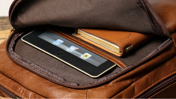 DEEPKEE original nubuck handmade full-grain genuine leather cowhide bag Montgomery Backpack Cowhide Travel Bags No0825_3