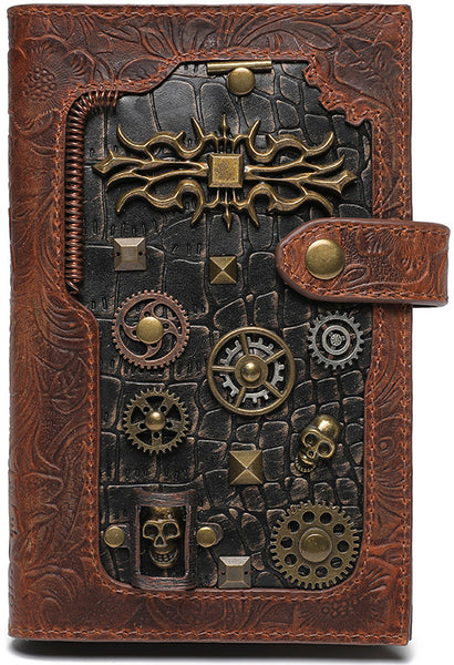 DEEPKEE original nubuck handmade full-grain genuine leather cowhide bag DEEPKEE High-end Embossed Leather Wallet #ZPBG189BN