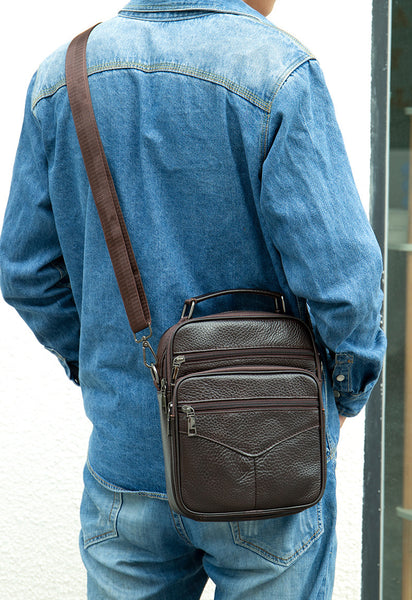 DEEPKEE original nubuck handmade full-grain genuine leather cowhide bag Genuine Leather Vintage Cowhide Crossbody Bag #6042