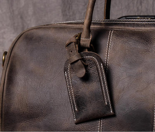 DEEPKEE original nubuck handmade full-grain genuine leather cowhide bag DEEPKEE LEATHER | The Lincoln Travel Bag No.30075