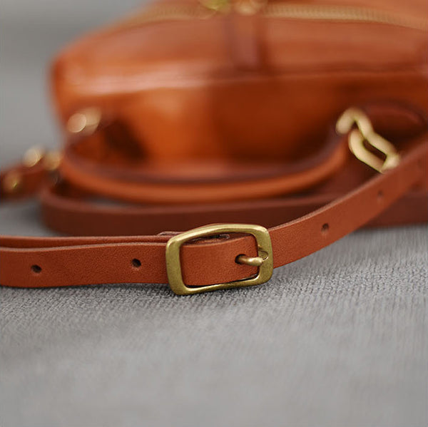 DEEPKEE original nubuck handmade full-grain genuine leather cowhide bag DEEPKEE Vegetable Tanned Cowhide Niche Premium Hand Small Square Bag #231006