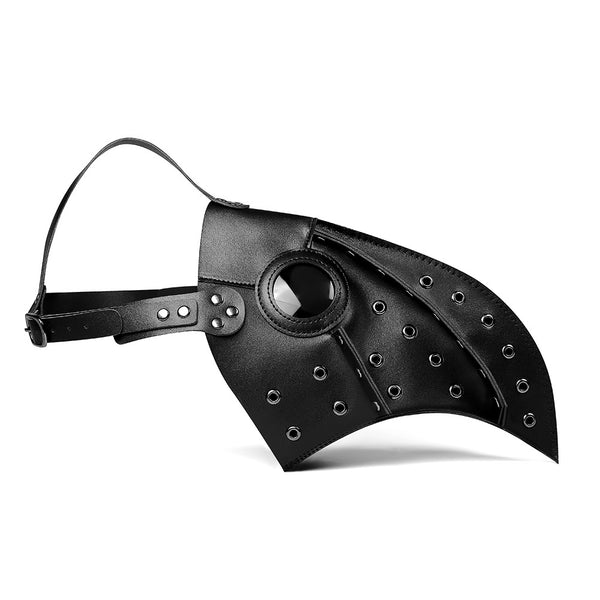 DEEPKEE original nubuck handmade full-grain genuine leather cowhide bag Gothic Cosplay Long Nose Plague Beak Mask #FPBM028