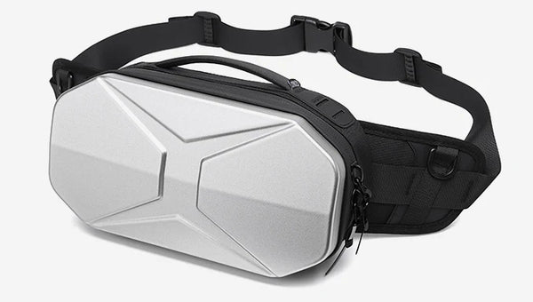 DEEPKEE original nubuck handmade full-grain genuine leather cowhide bag Sling Bag Hard Shell Crossbody Bag Waterproof Short Trip USB Charging Port Teenage 10L No.9509