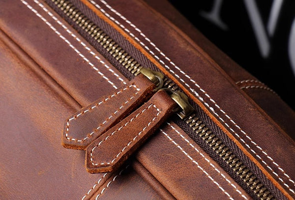 DEEPKEE original nubuck handmade full-grain genuine leather cowhide bag DEEPKEE LEATHER | The Lincoln Travel Bag No.30075