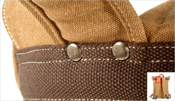 DEEPKEE original nubuck handmade full-grain genuine leather cowhide bag Leather&Canvas Fanny Pack Bag #5032