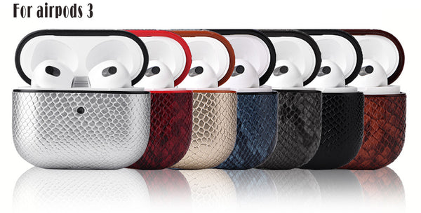 DEEPKEE original nubuck handmade full-grain genuine leather cowhide bag Airpods Pro Case Personalized Python PU Leather Monogram Customized Gift Engraved cute airpod cases apple airpods custom gift