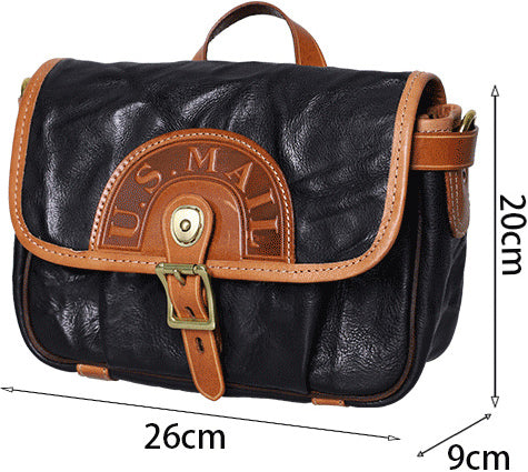 DEEPKEE original nubuck handmade full-grain genuine leather cowhide bag Literary Style Pleated, Vintage Messenger Bag No.190670