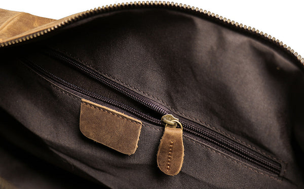 DEEPKEE original nubuck handmade full-grain genuine leather cowhide bag DEEPKEE LEATHER | Craig Retro Luggage Bag No.1219_2